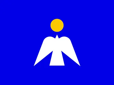 Sunchasers angel animal bird branding chase energy flight fly freedom logo positive sky sun symbol warm weather wings