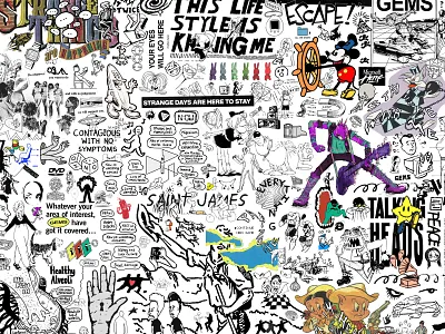 CONTAGIOUS WITH NO SYMPTOMS abstract artist collage design designer digital digital collage graphic design illustration maximalism mixed medium orlando photoshop retro scan scanner scans
