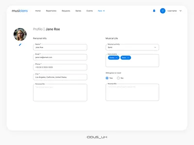 Edit Profile Form challenge design learning product design trends ui ui trends user ux