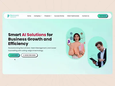 AI SaaS Website Redesign (UX UI) agency website ai saas animation b2b product design branding edtech graphic design high conversion landing page hr tech ld product website recruitment platform talent management ux ui design visual design website design