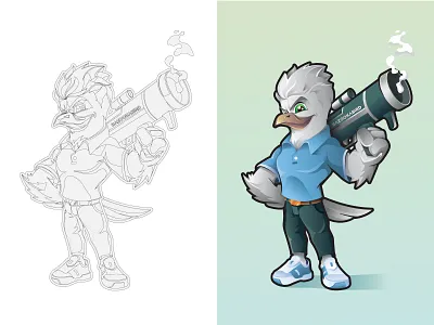 Project 9 cartoon character mascot mascot design mascot logo