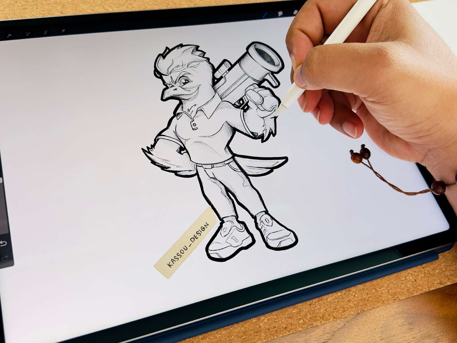 Example of Custom Hand Drawn Mascot