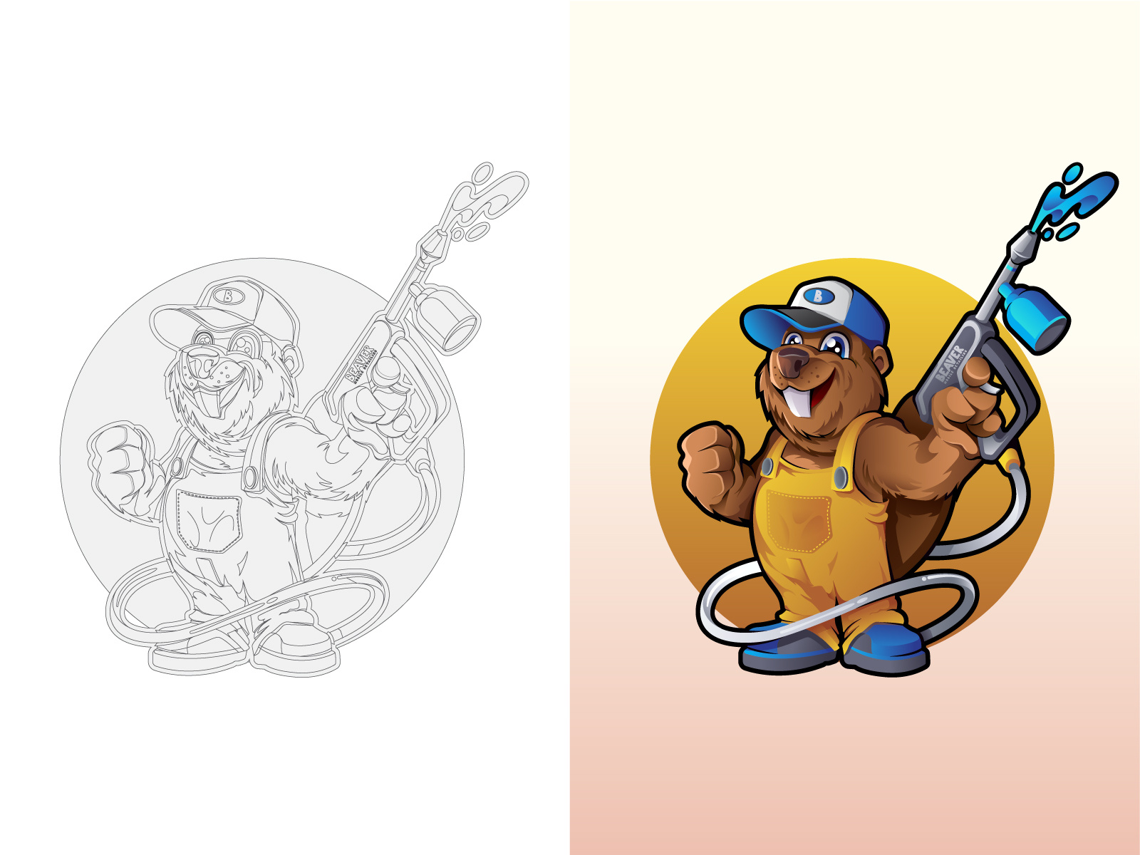 Example of Custom Hand Drawn Mascot