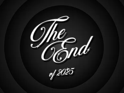 The End of 2025 art design illustration typography vector