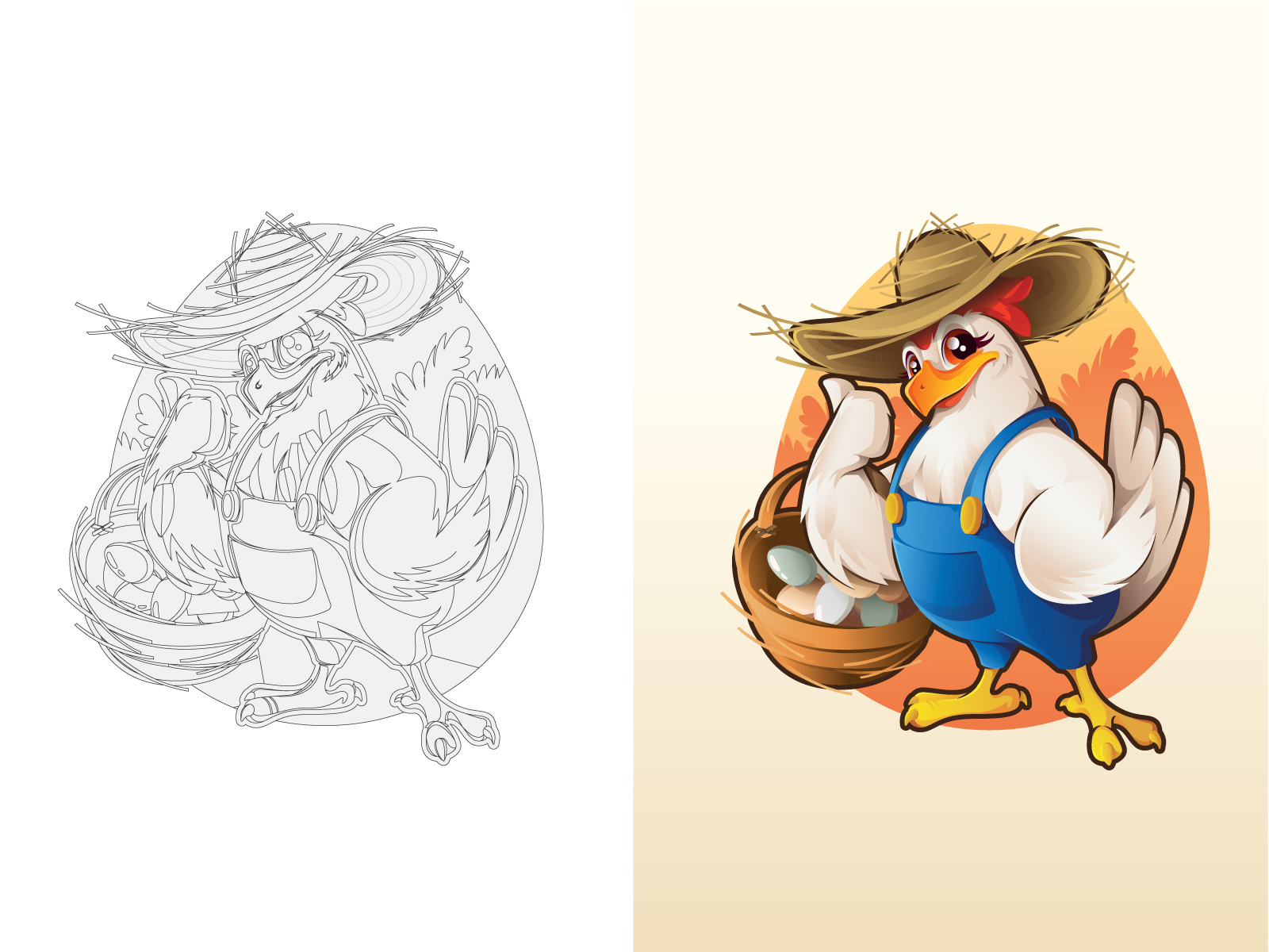 Example of Custom Hand Drawn Mascot