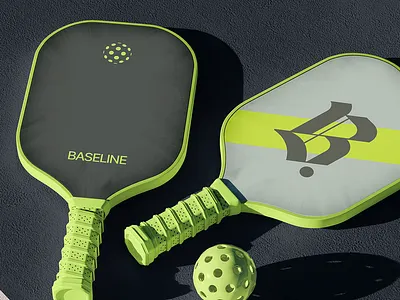 Baseline Pickleball Final Brand brand brand assets branding design graphic design green illustration logo neon pickleball sport sports vector