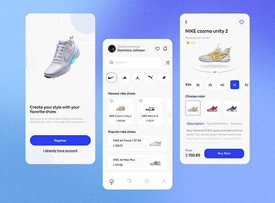 Shoes store app branding design graphic design mobile shoe shoe store shoes shoes app ui vector
