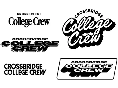 College Crew Logo Options church crew design graphic design logo typography
