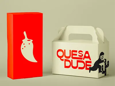 BRAND IDENTITY FOR QUESADUDE bold bold brand identity bold branding brand identity brand identity design branding character design graphic design illustration logo logo design mascot mascot branding mascot logo mexican restaurant modern playful mascot restaurant restaurant brand identity