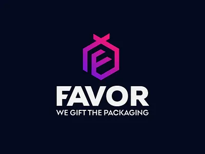 Favor logo 3d logo branding gradient logo hexagon logo design minimal logo modern logo packaging