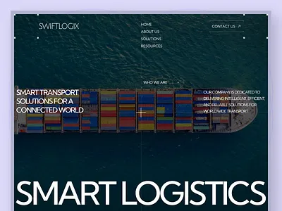 Swiftlogix Logistics Web Header branding cargo container courier deliver delivery design landing page logistic logistics package packing ship shipment shipping service transport truck ui ux website