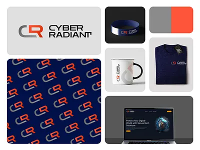Cyber Radiant branding graphic design logo