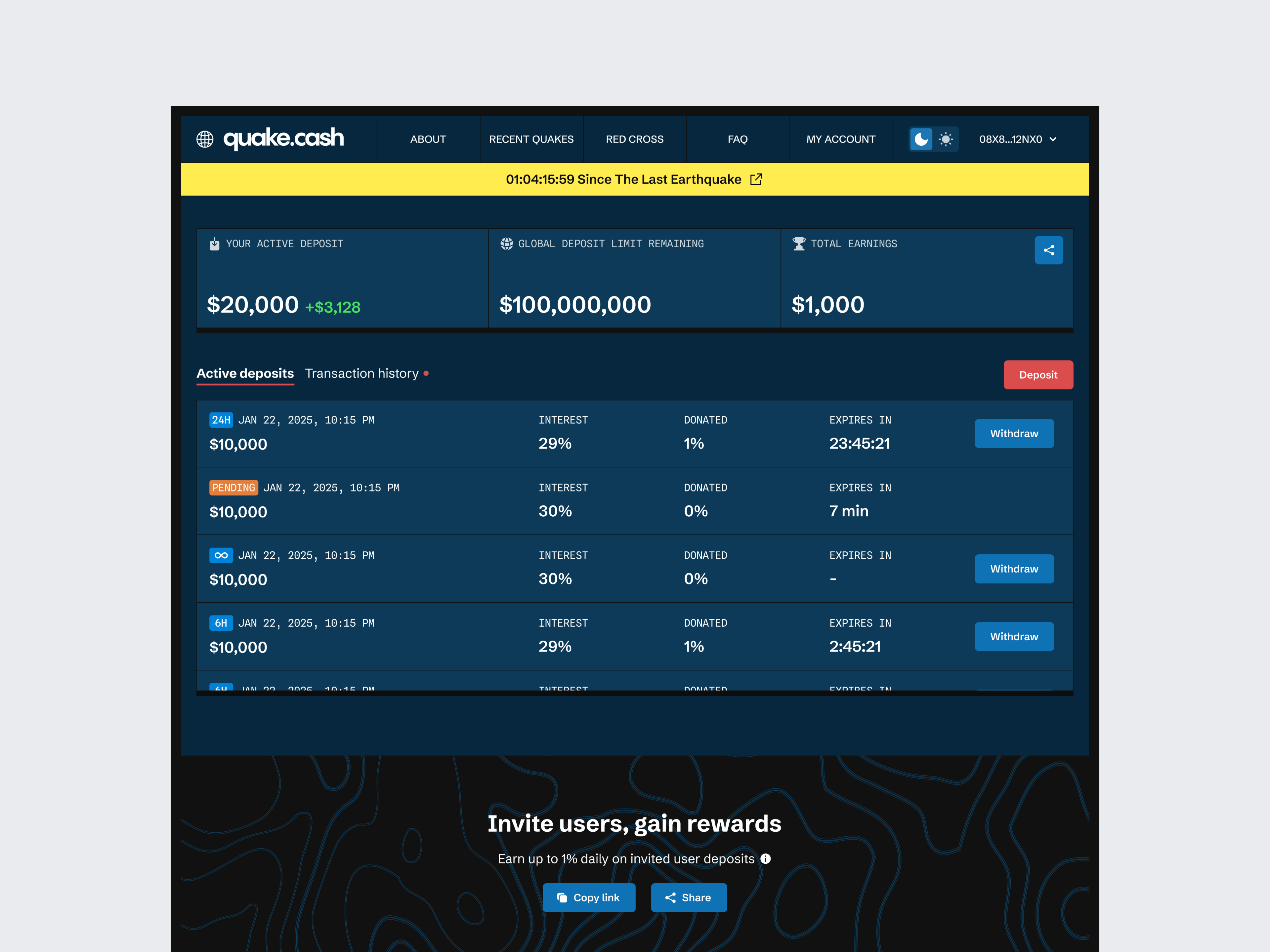 Example of Fin Tech & Saa S Interface Design