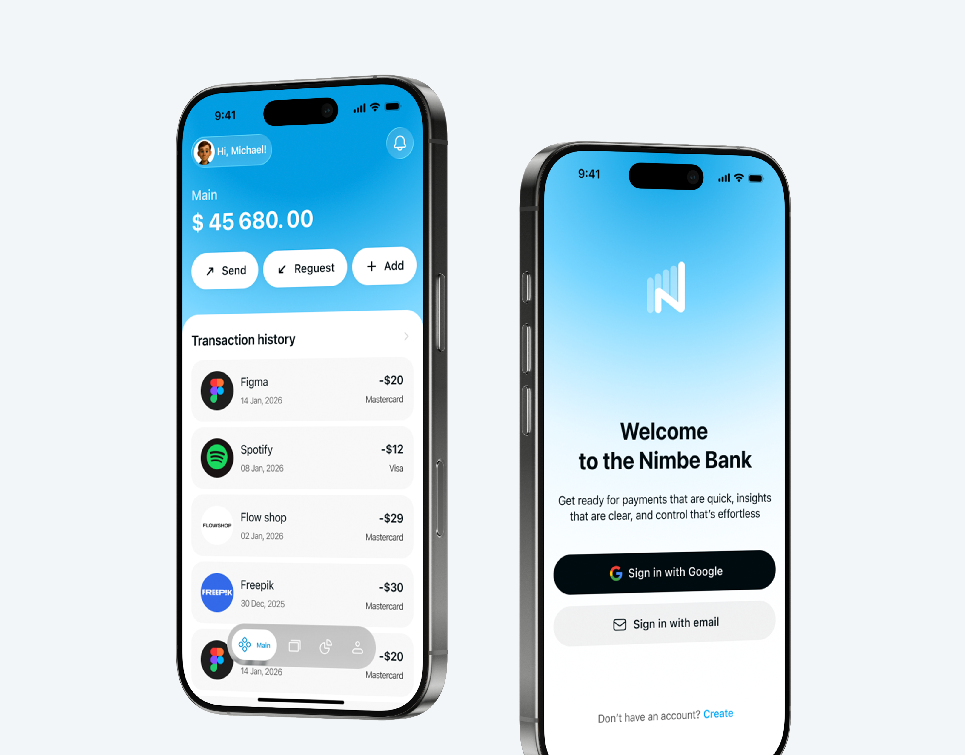 Nimbe | Fintech app | UI Design concept design concept fintech mobile app ui ui concept