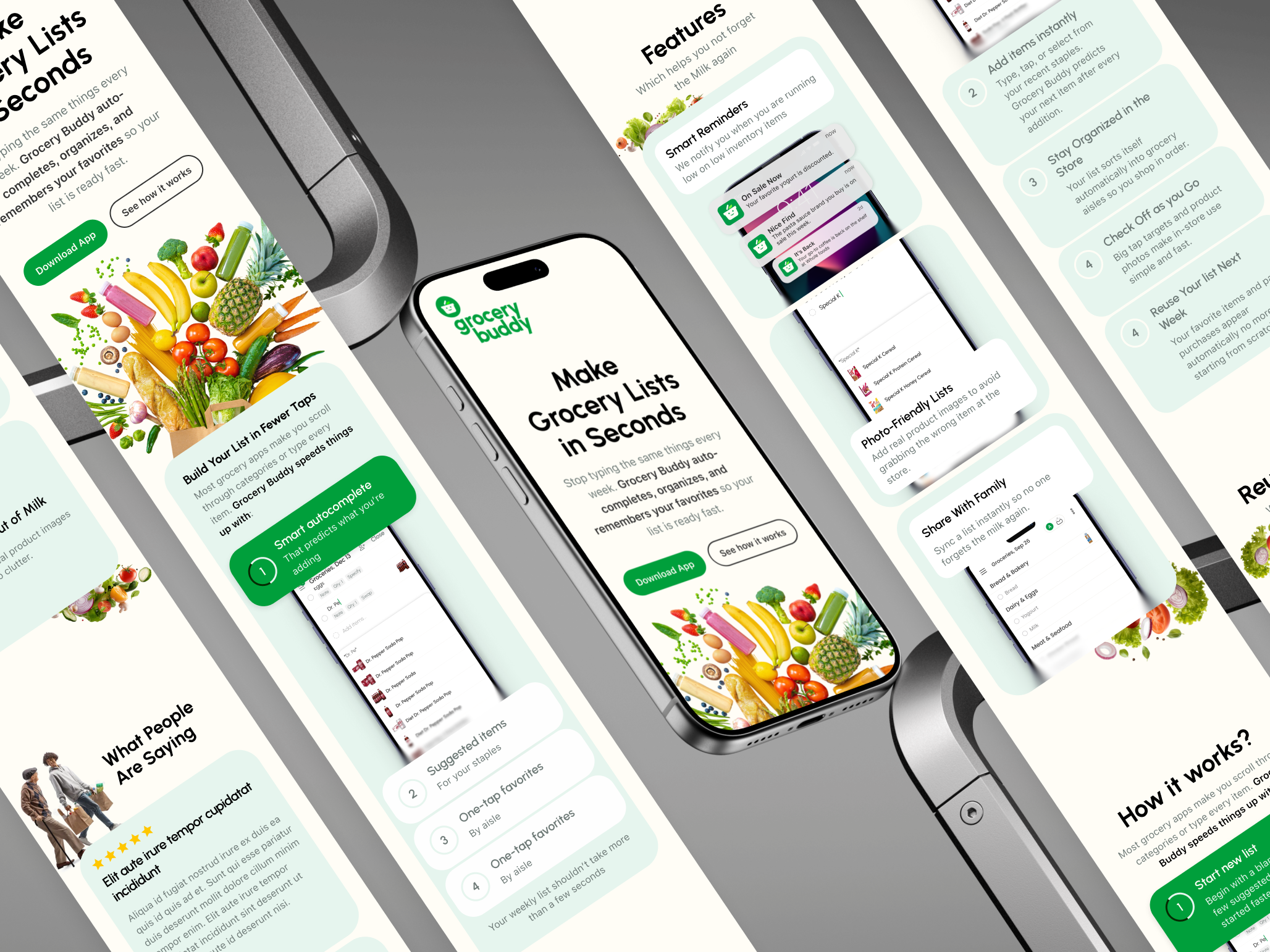 Grocery Buddy Website easy list groceries list list maker ui website