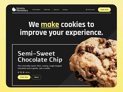 Strictly Necessary Cookies – Landing Page animation branding design graphic design icon illustration landing page logo ui ux vector website