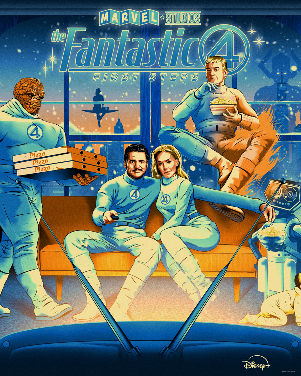 Fantastic Four: First Steps character digital folioart illustration poster superheroes