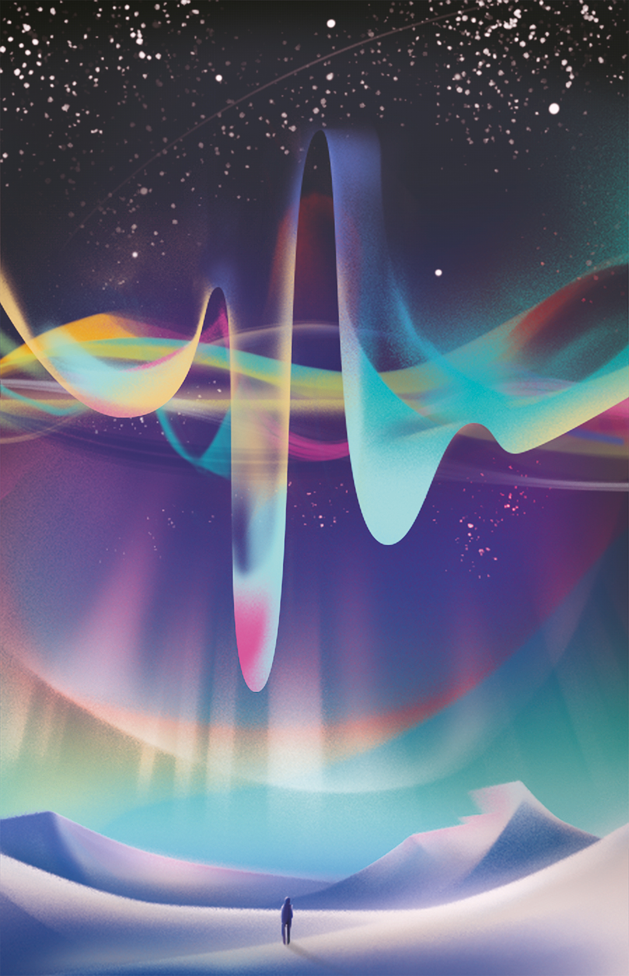 Arctic Soundscape digital editorial folioart illustration landscape music