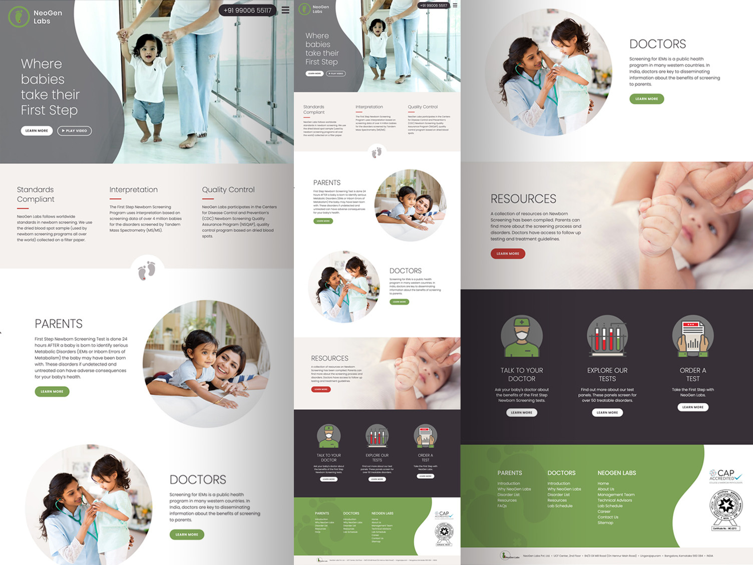 Example of Custom One Page Website Design