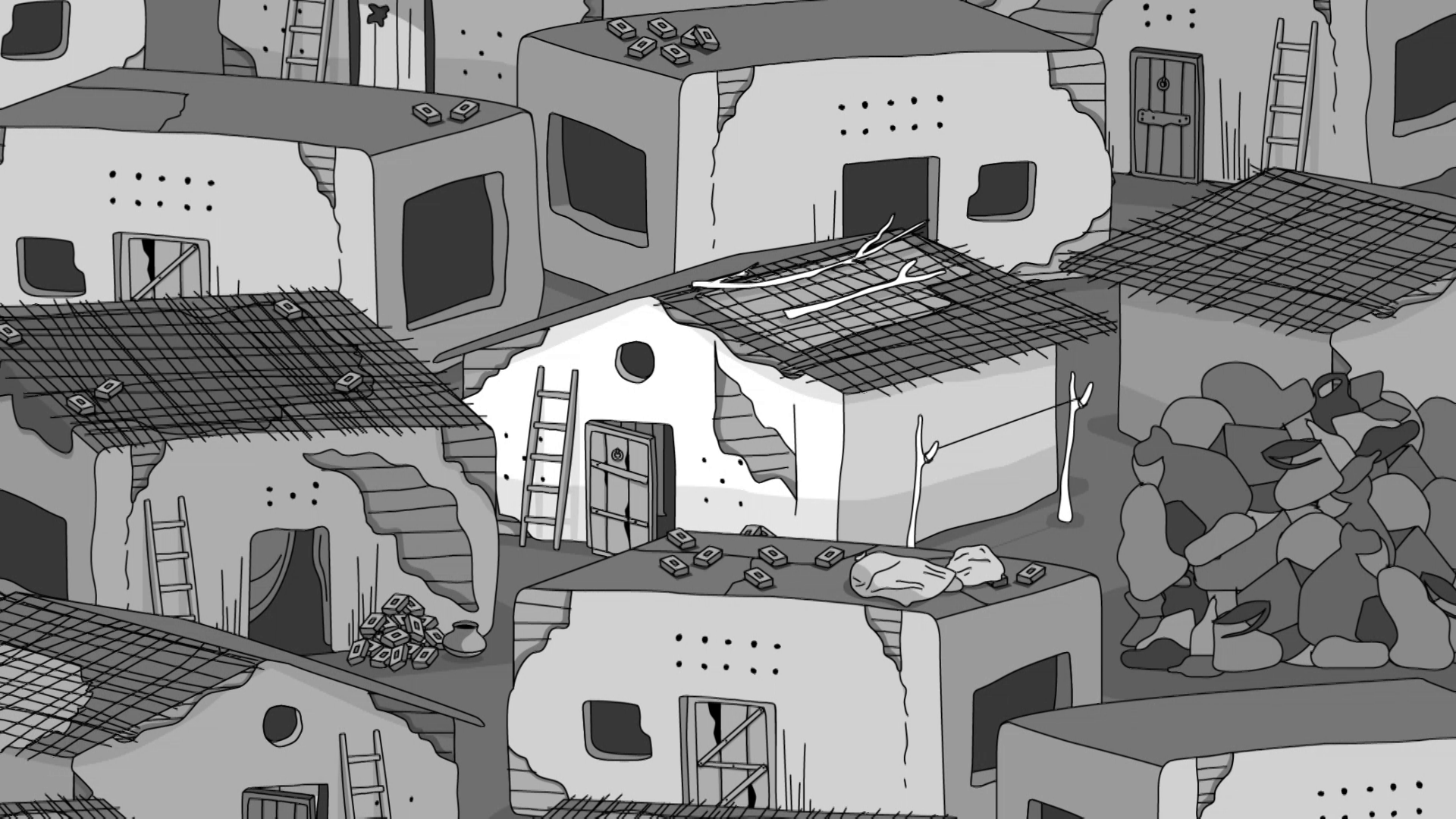 Village Life: A Storyboard of Hope Amidst Adversity animation graphic design motion graphics