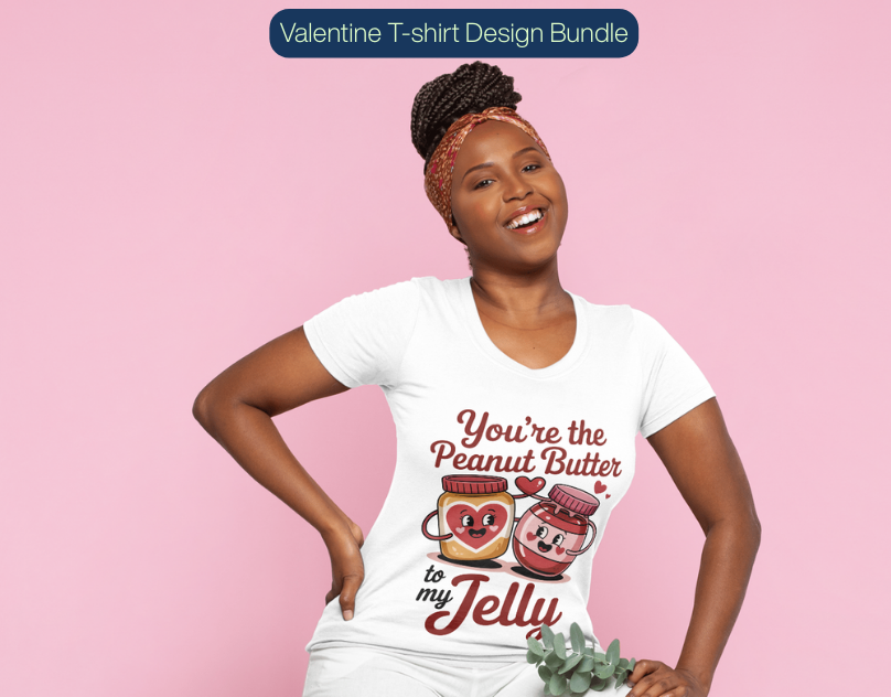 Valentine T-shirt Design Bundle graphic design