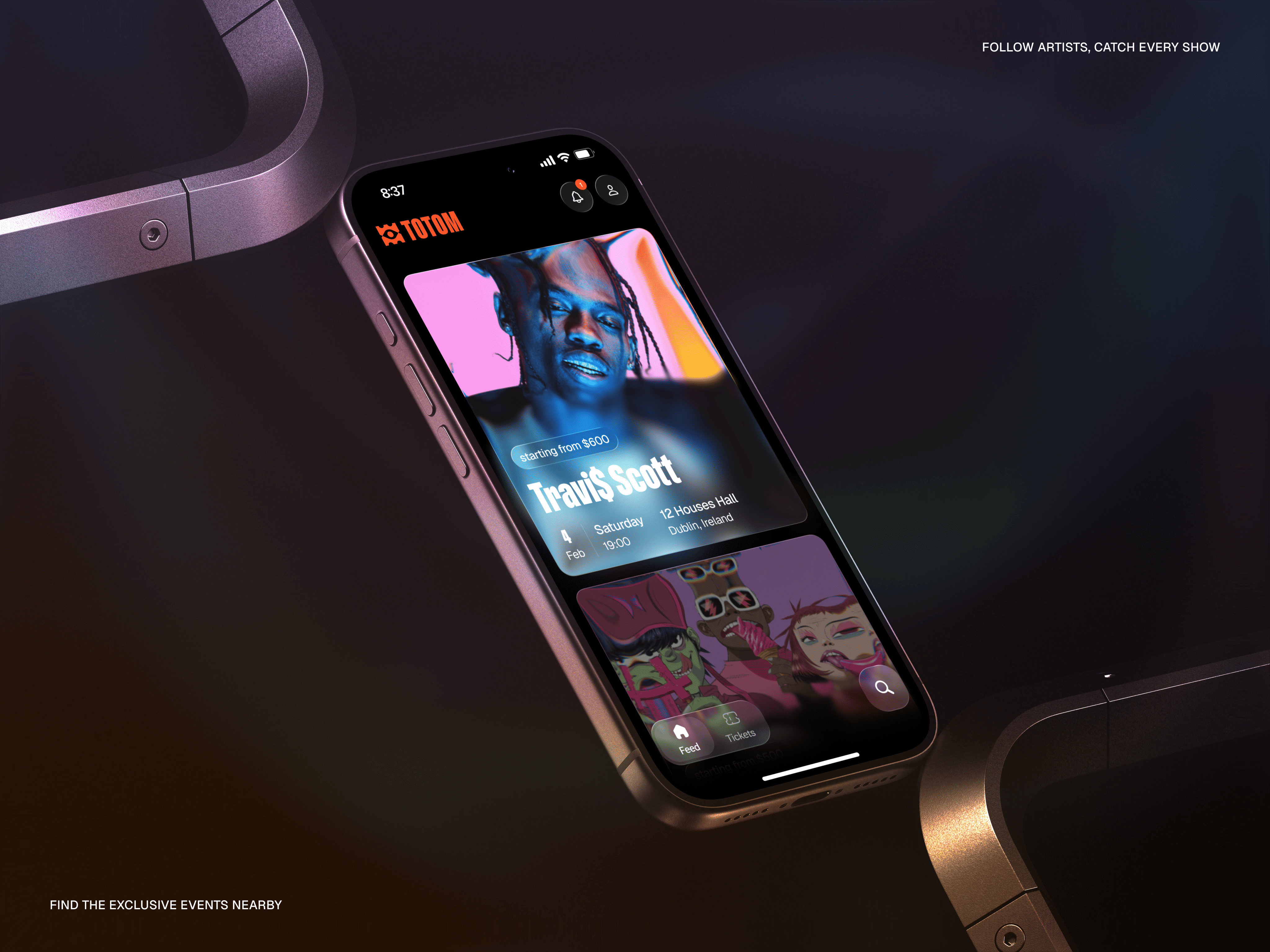 Totom. Concert Ticket Booking App