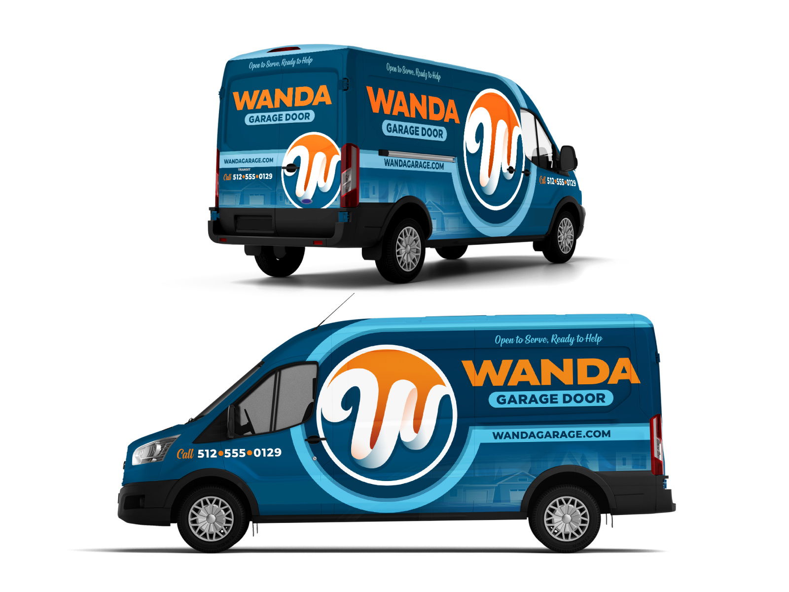 Example of Logo/Mascot | Van Wrap | T Shirt Design