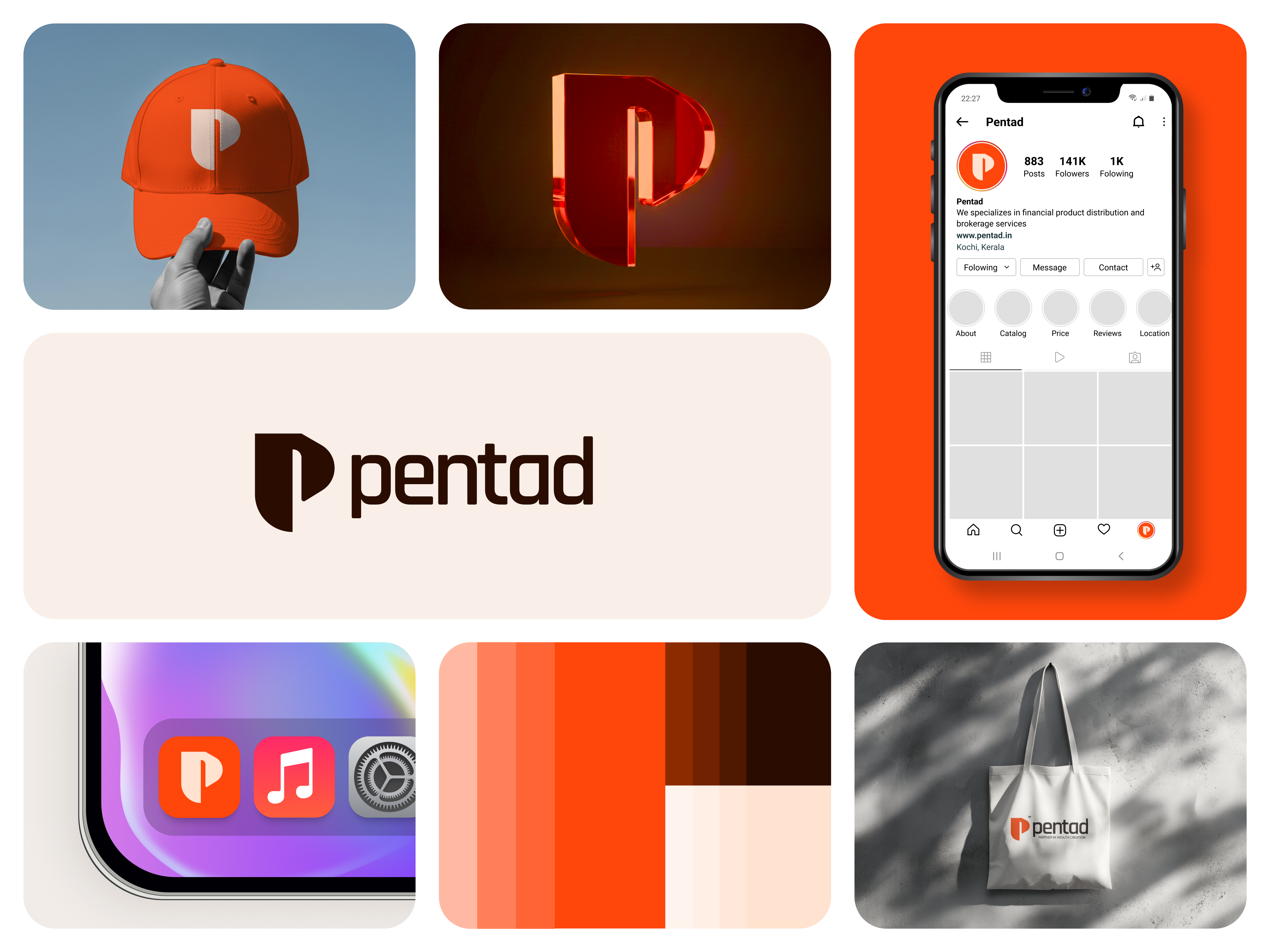 Pentad branding design logo pentad