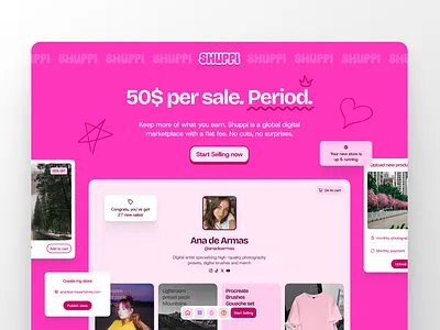 Shuppi - Hero Exploration branding hero design hero section hero section design landing page marketplace design ui ux design web design website design
