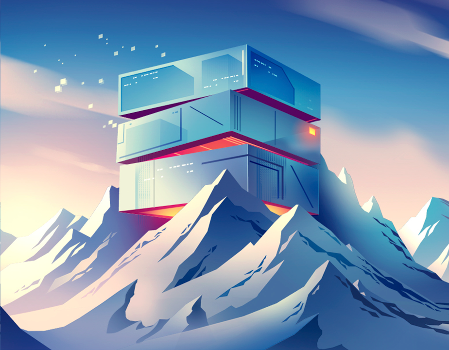 Cartesi artdirection brand brandillustration cube illustration k light vector