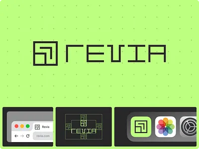 Revia - AI Real Estate Branding & Visual Identity System ai branding ai startup design architecture inspired logo brand guidelines brand identity design digital branding fintech branding geometric logo logo design system modern brand identity modular logo proptech design proptech startup real estate branding real estate logo saas branding startup branding tech brand design tech logo design visual identity system