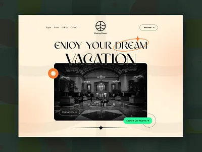 Hotel Website Ui Landing Page - Frasurbane asif booking branding brutalism design dzn asif flat ui frasurbane frasurbane website hotel hotel landing page landing page minimal ui modern website ressort ui ui design ui ux webdesign website