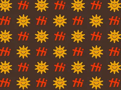 HiNoon Luncheonette - Brand Pattern brand identity brand pattern branding custom illustration custom type illustration logo design pattern restaurant brand restaurant pattern sun icon sun logo sun pattern