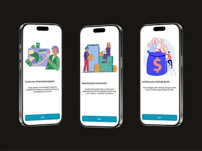 OnBoarding screen for Money Save App - PayWise boarding home money onboarding save start