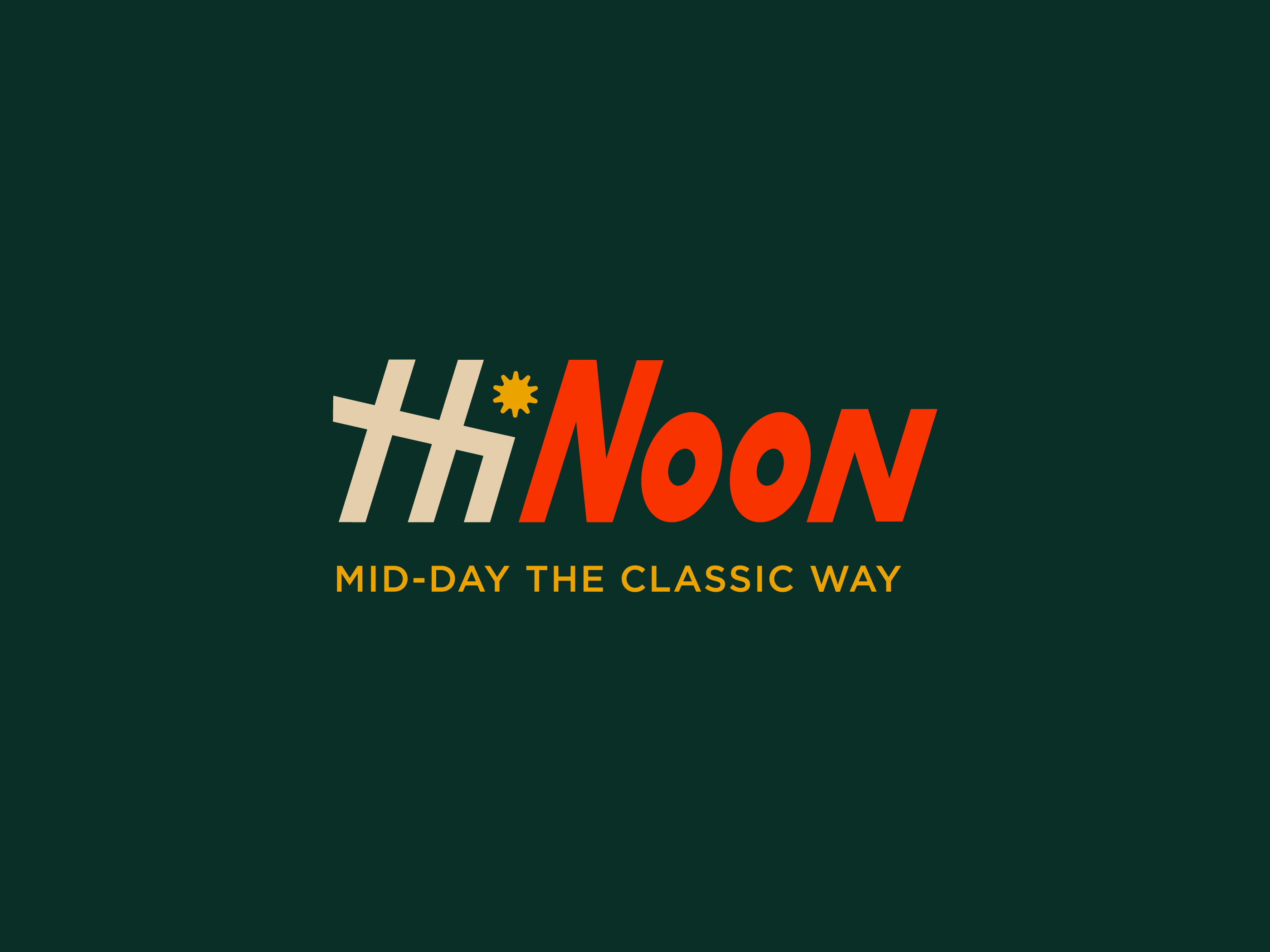 Example of Alternative Logo Lockup - HiNoon Luncheonette, Restaurant Logo