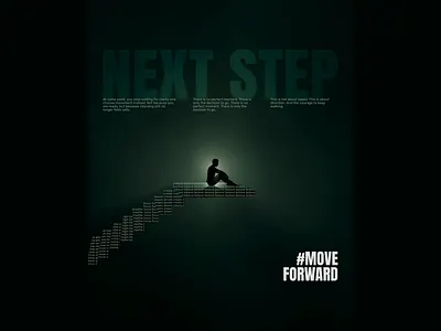 Motivational poster graphic design ui