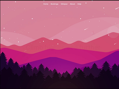 Landing Page with Parallax Effect illustrator motion graphics mountains parallax effect ui web design