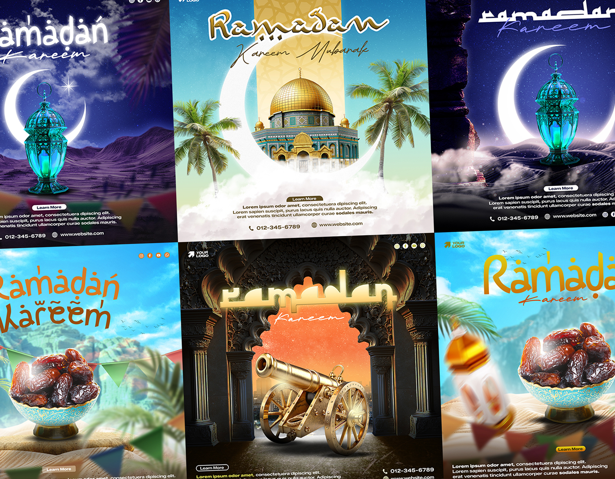 RAMADAN - Design Template Social Media (P.1) adobe advertising asia banner branding event flyer graphic design greeting idul fitri islam mosque muslim photoshop portfolio poster promotion ramadan template website
