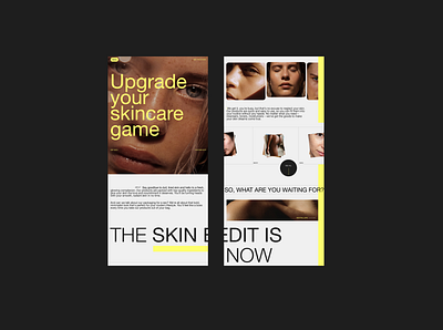 skincare web // langing page branding design landingpage logo onboarding skincare ui uidesign ux uxui web webdesign website websitedesign