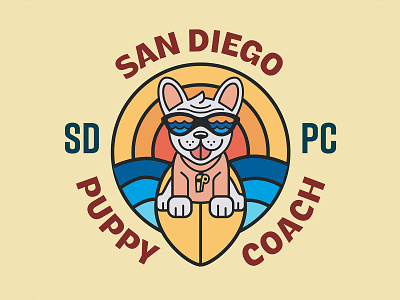 San Diego Puppy Coach Responsive Branding dog logo dog trainer logo mascot mascot logo puppy logo responsive branding