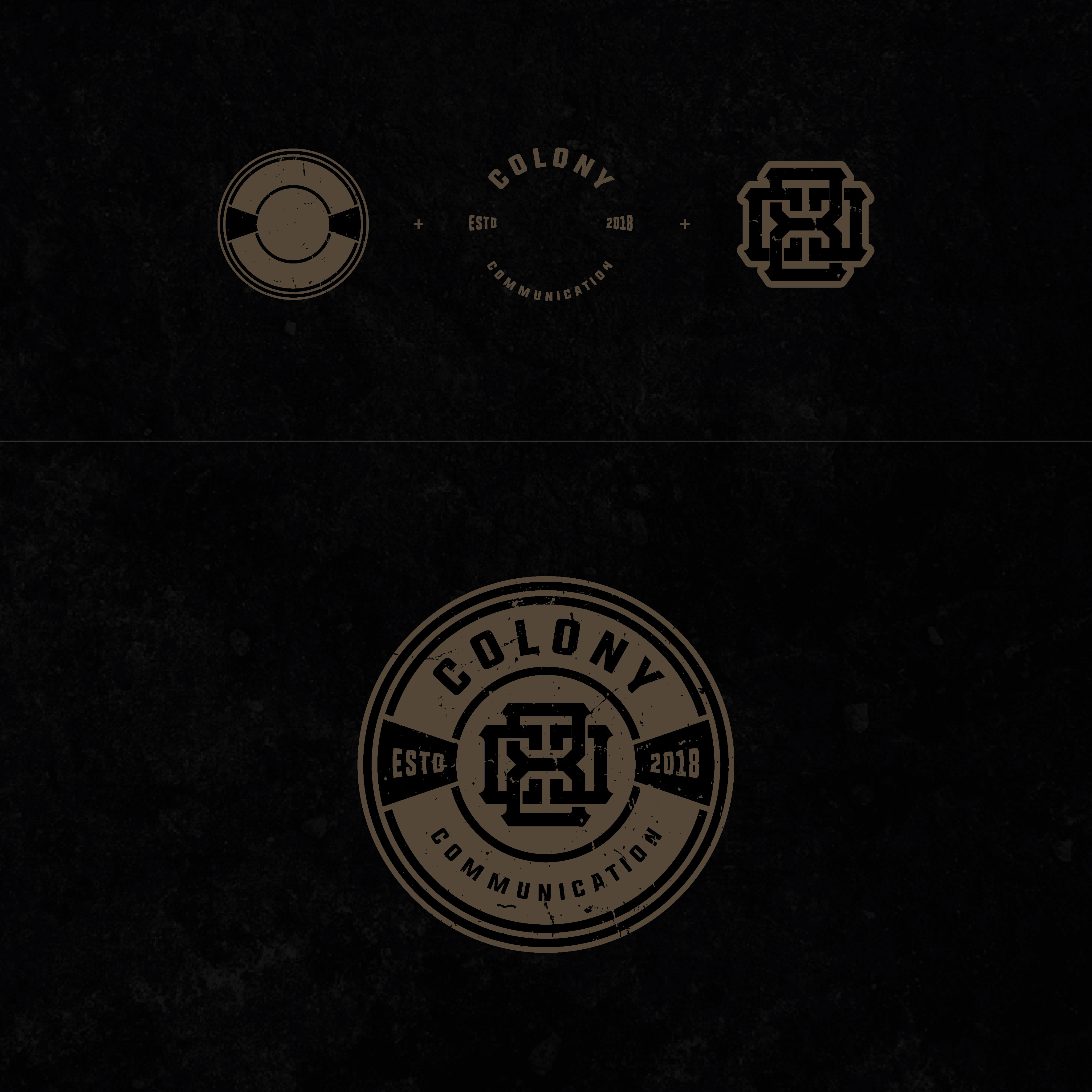 C8C Monogram Badge Logo for Communication company bold brand identity branding design emblem font font type graphic design hand lettering handmad letter mark lettering logo logo design logo initial logo letter logo type monogram typography