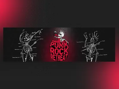 Puck Rock Retreat - Banner Design ad banner branding clean design graphic design illustration logo social media design