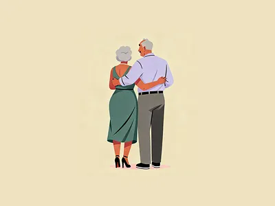 Growing Old Together graphic design illustration ui vector