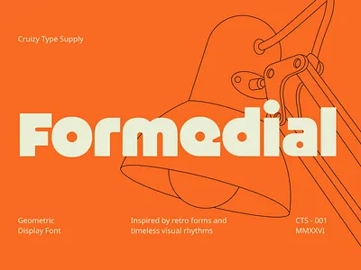 FORMEDIAL - Retro Geometric Display Font branding font retro sans serif scifi typeface typography
