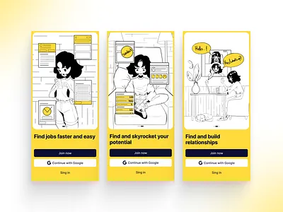 Illustration and App - Design app branding card clean drawing illustration light theme minimal mobile design ui ux