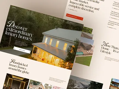Lentera - Luxury Property Listings Landing Page clean editorial landing page design luxury luxury web design minimal product design property property listing real estate real estate platform real estate website uidesign uiux uxdesign visual design webdesign website