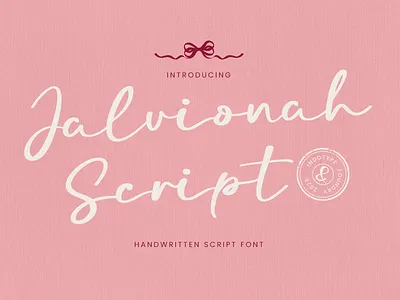 Jalvionah - Script Font branding font handwritten modern script typeface typography