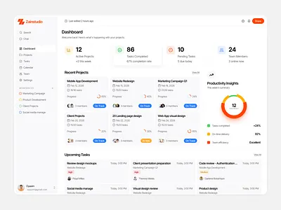 Project Management Web App Dashboard app clean design dashboard design interface product project management service startup ui ux web website