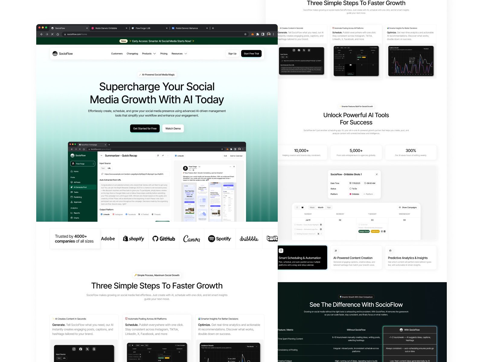 Example of Ai For Social Media Management Website