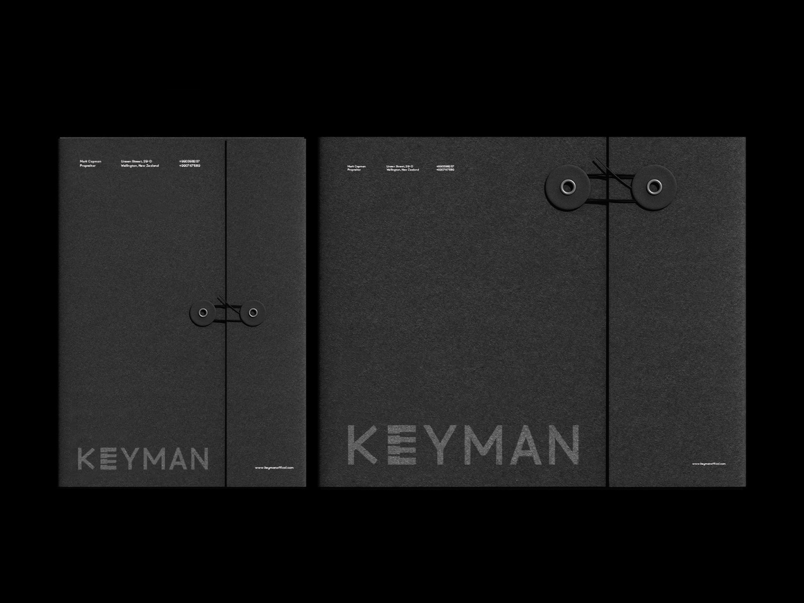 Stationery- KEYMAN brand identity brand manual brand style branding business cards envelope letterhead musical branding stationery typography